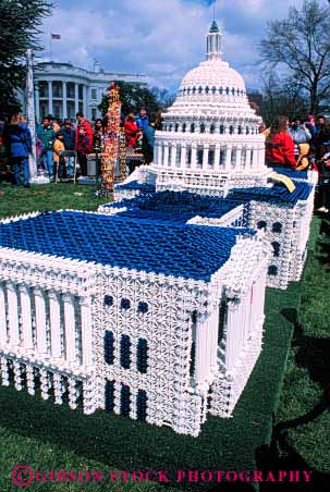 Stock Photo #4539: keywords - building capitol down miniature model national replica scale small vert washington white
