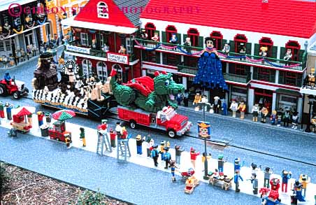 Stock Photo #4542: keywords -  building buildings city community down horz legoland miniature model replica road scale small street town