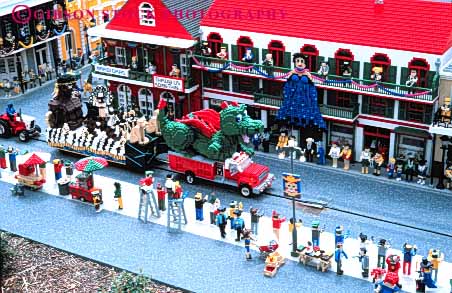 Stock Photo #4542: keywords - building buildings city community down horz legoland miniature model replica road scale small street town
