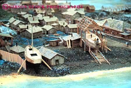 Stock Photo #4543: keywords -  alaska community down historic history horz miniature model replica scale settlement sitka small town