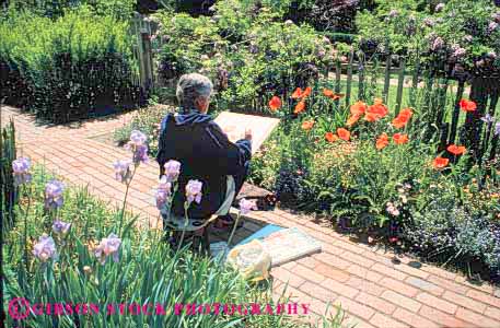 Stock Photo #4560: keywords - alone art artist artistic carrier create creation creative expression flower flowers garden hobby horz interpret interpretation landscape nature paint painter painting peaceful practice quiet relax skill solitude style visual woman