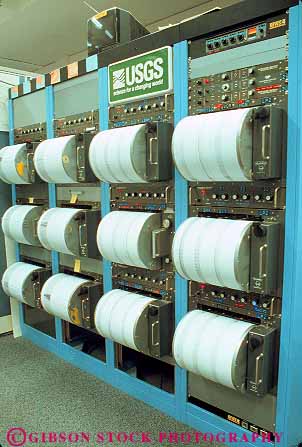 Stock Photo #12557: keywords - array center colorado cylinder cylinders data device display drum earthquake earthquakes equipment geologic geological geology golden graph graphs indication indicator information ink instrument line lines lots machine magnitude many monitor national numerous paper pattern patterns record rotate rotates rotating science scientific seismic seismograph seismographs vert white