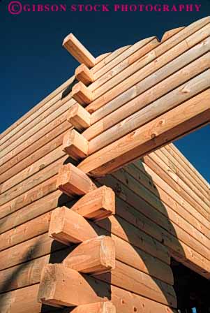 Stock Photo #4605: keywords -  building construction cut geometric geometry home log parallel pre structure tradition traditional tree vert wood