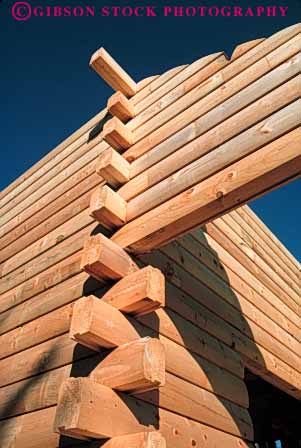 Stock Photo #4605: keywords - building construction cut geometric geometry home log parallel pre structure tradition traditional tree vert wood