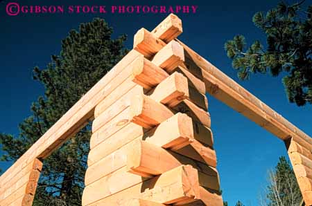 Stock Photo #4606: keywords -  building construction cut geometric geometry home horz log parallel pre structure tradition traditional tree wood