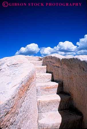 Stock Photo #4615: keywords -  angle angles architecture design el elevate elevation function geometric geometry height historic in monument morro national outdoors outside right rock sky stair staircase stairs step steps up vert walk white