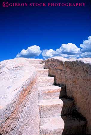 Stock Photo #4615: keywords - angle angles architecture design el elevate elevation function geometric geometry height historic in monument morro national outdoors outside right rock sky stair staircase stairs step steps up vert walk white