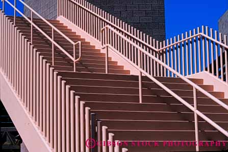 Stock Photo #4624: keywords -  angle angles architecture beige concrete design elevate elevation function geometric geometry height horz metal modern new paint right stair staircase stairs step steps up walk