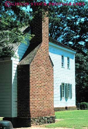 Stock Photo #4646: keywords -  architecture brick building chimney fireplace heat historic history home house latta old plantation tall vent ventilate vert vintage