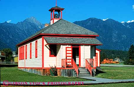 Stock Photo #4672: keywords -  americana architecture british building center class columbia country countryside design education fort historic history horz house learn learning old one room rural school schoolhouse schoolhouses small steele style tradition traditional vintage