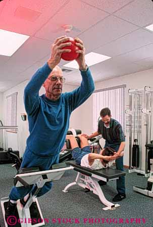 Stock Photo #4693: keywords - back being body condition conditioning elderly guide heal healing health healthy improve improvement injury learn man mature medical medicine old older patient physical professional recover recovering recovery released senior sports teach therapist therapy trained treat treating treatment vert well