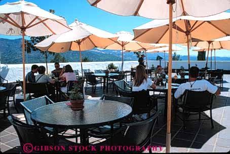 Stock Photo #4705: keywords - cafe dine dining dinner eat eating food group horz meal napa outdoor outside restaurant serve service social sterling summer umbrella umbrellas winery