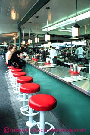 Stock Photo #4715: keywords -  angeles cafe dine diner dining dinner eat eating farmers food group los market meal restaurant row serve service social stool stools vert