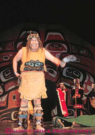 Stock Photo #4733: keywords -  alaska american chilkat color colorful costume dance dancer dancers dancing display dress ethnic haines indian man minority move movement music musical native perform performance performers performing practice routine show stage traditional vert