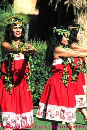Stock Photo #4740: keywords -  color colorful coordinate coordinated costume dance dancers dancing display dress ethnic group hawaii hula kodak minority move movement music musical perform performance performers performing practice red routine show stage team together traditional vert women