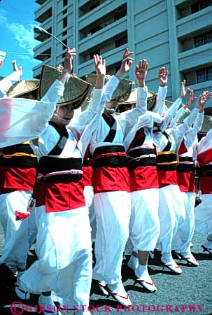 Stock Photo #4745: keywords -  blossom cherry color colorful coordinate coordinated costume culture dance dancers dancing display dress ethnic francisco group heritage japan japanese minority move movement music musical parade perform performance performers performing practice routine san show stage team together traditional uniform vert white