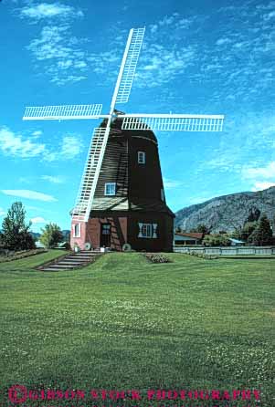 Stock Photo #4752: keywords -  agriculture blade british columbia energy engineer engineering equipment farm grain grind historic mill old process processing rotate tradition traditional turn vert vintage wheel wind windmill wood work