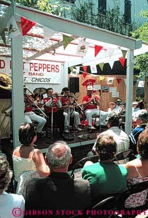 Stock Photo #4765: keywords -  annual art artistic audience band coordinate coordinated coordinating dixieland event fair festival group harmonize harmony hear horn instrument instruments jazz jubilee listen music musical musician noise perform performance performers practice sacramento see share show sound team tent together vert watch