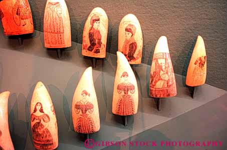 Stock Photo #4779: keywords - americana antique art artifact bedford carve carved craft crafted craftsmanship create display etch handmade historic history horz ivory museum new old product rare scrimshaw sperm teeth tooth tradition traditional valuable vintage whale whaling