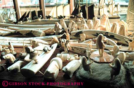 Stock Photo #4784: keywords -  alaska american art carve carved craft crafted eskimo ethnic handmade horz indian ivory native nome sculpture tradition traditional