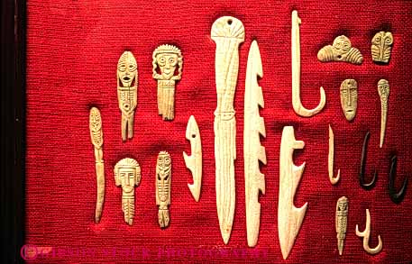 Stock Photo #4785: keywords - american art bone carve carved craft crafted display end ethnic handmade horz indian museum native of sculpture tradition traditional trail utensils
