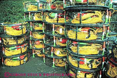 Stock Photo #4791: keywords -  alaska catch crab crabs crustacean equipment fishermen fishery fishing homer horz marine ocean sea seafood trap traps