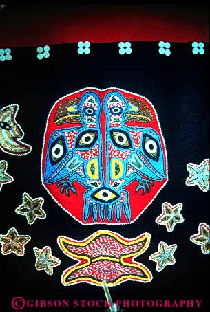 Stock Photo #4795: keywords - alaska american art artistic bead beadwork color colorful costume craft decorate decorative design dress historic history indian native pattern sitka tradition traditional vert