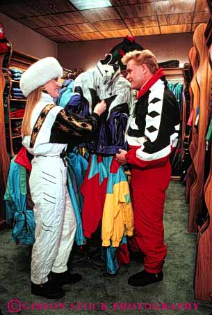 Stock Photo #4818: keywords - browse business buy buyer clothes clothing coat commerce consumer couple customer display economics economy equipment examine jacket look merchandise outfit purchase purchasing released retail sale see sell share shop shopper shopping ski snow spend sport store together vert winter