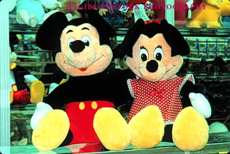 Stock Photo #4834: keywords -  and animal buy commerce display economics economy horz merchandise mickey mini mouse play retail sales sell store stuffed toys