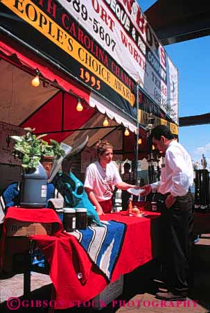 Stock Photo #4867: keywords -  barbecue beverage business commerce display drink drinks eat economics fair festival food little lunch mobile movable one person phoenix portable retail sell seller selling serve service small snack temporary vendor vert