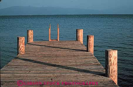 Stock Photo #4905: keywords -  boat california calm dock horz lake landscape pattern row scenic shore tahoe water wood