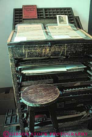 Stock Photo #4918: keywords - americana antique antiques collector collectors hand historic history house item junk lindheimer newspaper obsolete old press print printing second set tradition traditional type used valuable vert vintage