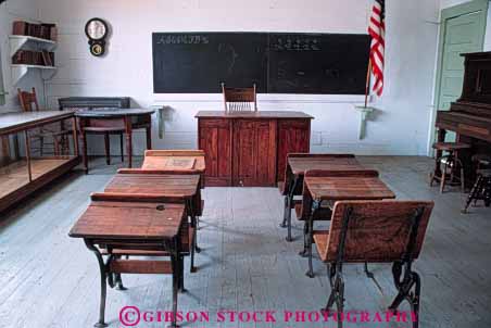 Stock Photo #4924: keywords -  americana antique antiques class classroom collector collectors desk hand historic history horz house item junk obsolete old one room school second tradition traditional used valuable vintage