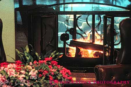 Stock Photo #4934: keywords - burn cabin door fire fireplace flame glass hearth heat horz interior rock stone tradition traditional wood