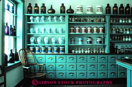 Stock Photo #4962: keywords -  americana antique apothecary container cure curing danville diagnose doctor glass heal healing herb historic history horz inventory jar kentucky medical medicine obsolete office old plant prescription treat treatment vintage