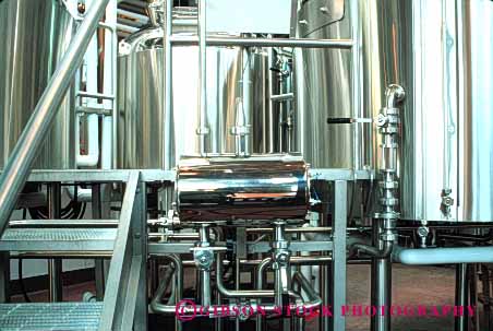 Stock Photo #4998: keywords - alcohol alcoholic beer beverage brew brewery brewing clean drink drinking equipment horz line metal microbrewry pipe refreshment sanitary serve shiny stainless steel tank tube vat vats