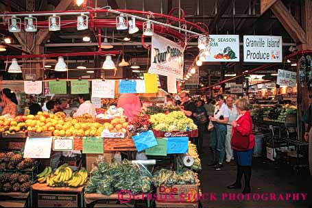 Stock Photo #5012: keywords -  buy canada commerce crop display economics economy farm fresh fruit granville horz island market markets merchandise outdoor outside produce promote retail retailing sell seller sells shop shoppers show trade vancouver vegetables