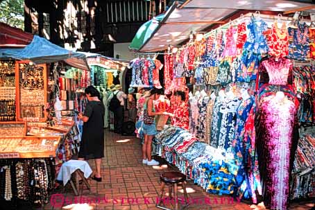 Stock Photo #5013: keywords -  air beach buy clothes clothing color colorful commerce display economics economy hawaii horz international marketplace markets merchandise open outdoor outside promote retail retailing sell seller sells shop shoppers shopping show trade waikiki