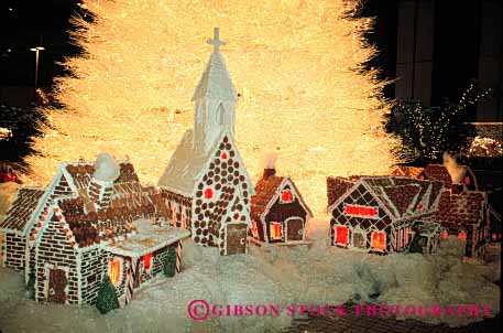 Stock Photo #5017: keywords -  bake baked bread cake candy christmas community cooked cookie cookies edible frosting ginger gingerbread holiday home horz house houses little model replica scale small