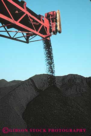 Stock Photo #5025: keywords -  coal conveyor dumping energy industry natural pile resource vert