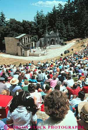 Stock Photo #5028: keywords -  act acting actors actress amphitheater art audience costume display drama dramatic mountain outdoor outdoors outside perform performance performers performing production show skill stage theater vert visual