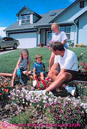 Stock Photo #5064: keywords - alone child children cultivate family father flower flowers fun garden gardener gardening grower grown help helper helping helps hobby home husband kid kids man outdoor outdoors outside parent plant plants play released residence residential single skill soil summer together vert work
