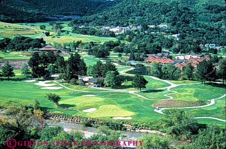 Stock Photo #5079: keywords - aerial california carmel close course cut elevated game golf golfing grass green groom groomed horz landscape landscaped lawn manicure manicured ranch smooth trim trimmed valley