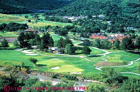 Stock Photo #5079: keywords -  aerial california carmel close course cut elevated game golf golfing grass green groom groomed horz landscape landscaped lawn manicure manicured ranch smooth trim trimmed valley