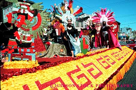 Stock Photo #5137: keywords -  annual celebrate celebrating celebration cinco color colorful costume costumed de decent display ethnic event festival float francisco heritage hispanic holiday horz mayo mexican mexico minority national nationality parade san share show together united unity