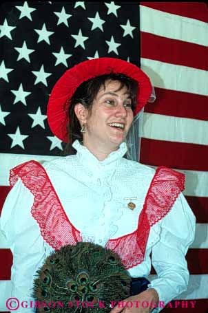 Stock Photo #5158: keywords - allegiance america american americana and blue citizen clothes clothing country dedicate dedicated dress hat nation national nationality patriotic pledge red released states united vert white woman