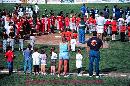 Stock Photo #5164: keywords -  allegiance america american americana and baseball blue boy boys child children citizen country dedicate dedicated game gathering girl girls group hand horz nation national nationality oath of patriotic pledge red repeat ritual say share speak sport states summer symbol talk together united white