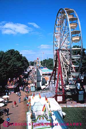 Stock Photo #5168: keywords -  aerial amusement elevate elevated fair ferris festival fun midway park play portland ride rose round summer thrill vert view wheel