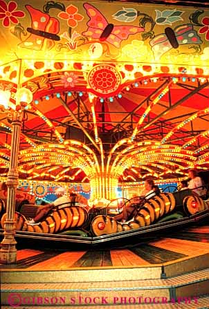 Stock Photo #5187: keywords -  amusement beach bright color colorful fair festival fun mytrle orange park play radial ride summer symmetry thrill vert yellow