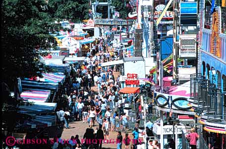 Stock Photo #5194: keywords -  amusement attraction attractions crowd crowed fair festival fun game games horz midway park play portland rose summer thrill